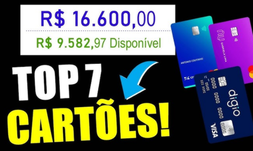 Top 7 Cartões para Negativados